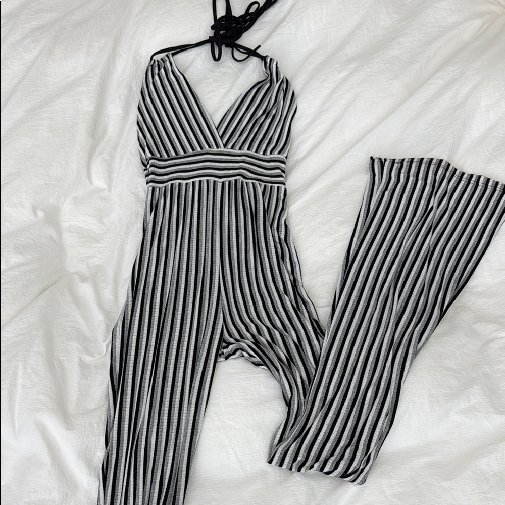 Striped Black and White Jumpsuit Fashion Nova